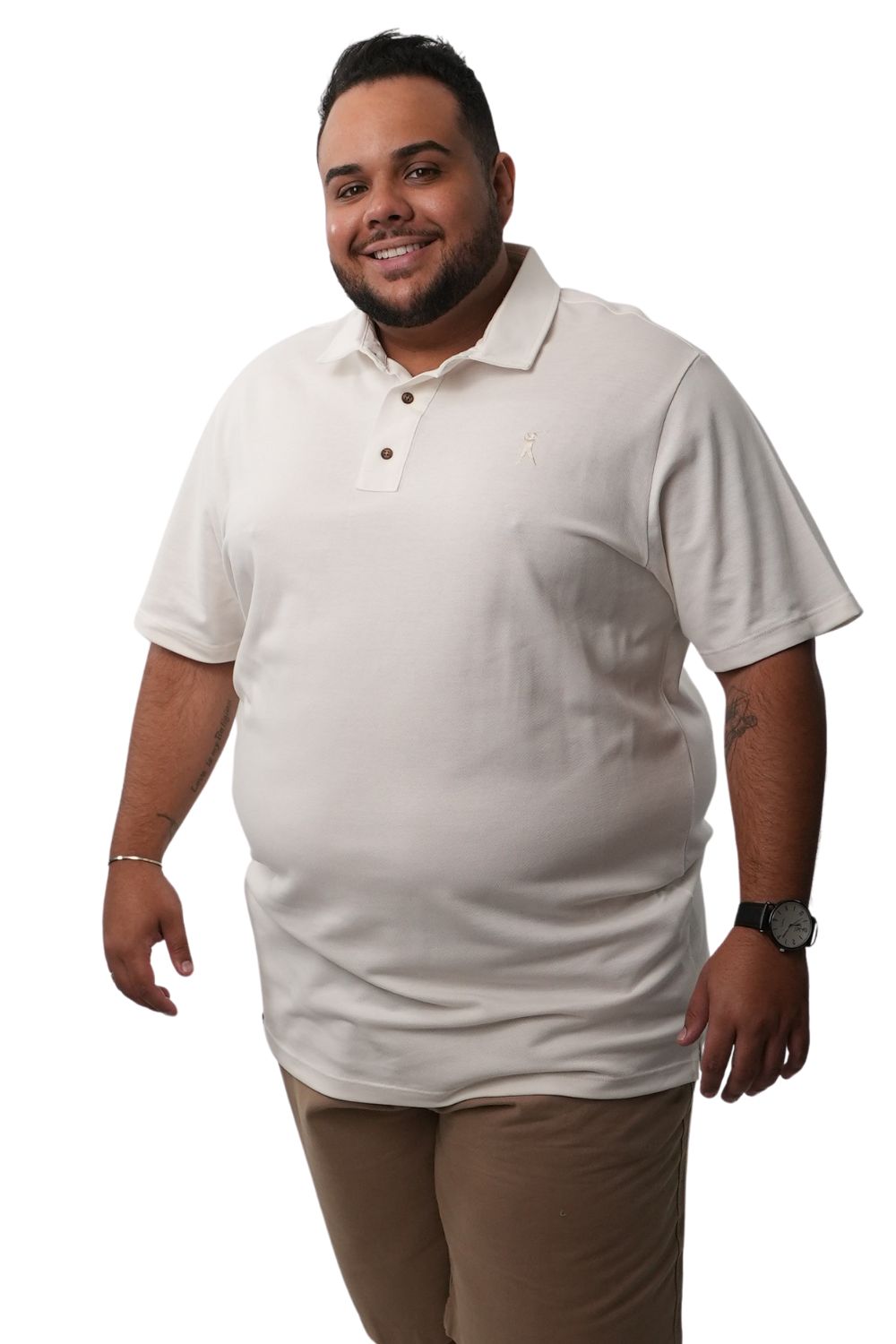 Camisa Polo Colarinho Lisa Plus Size