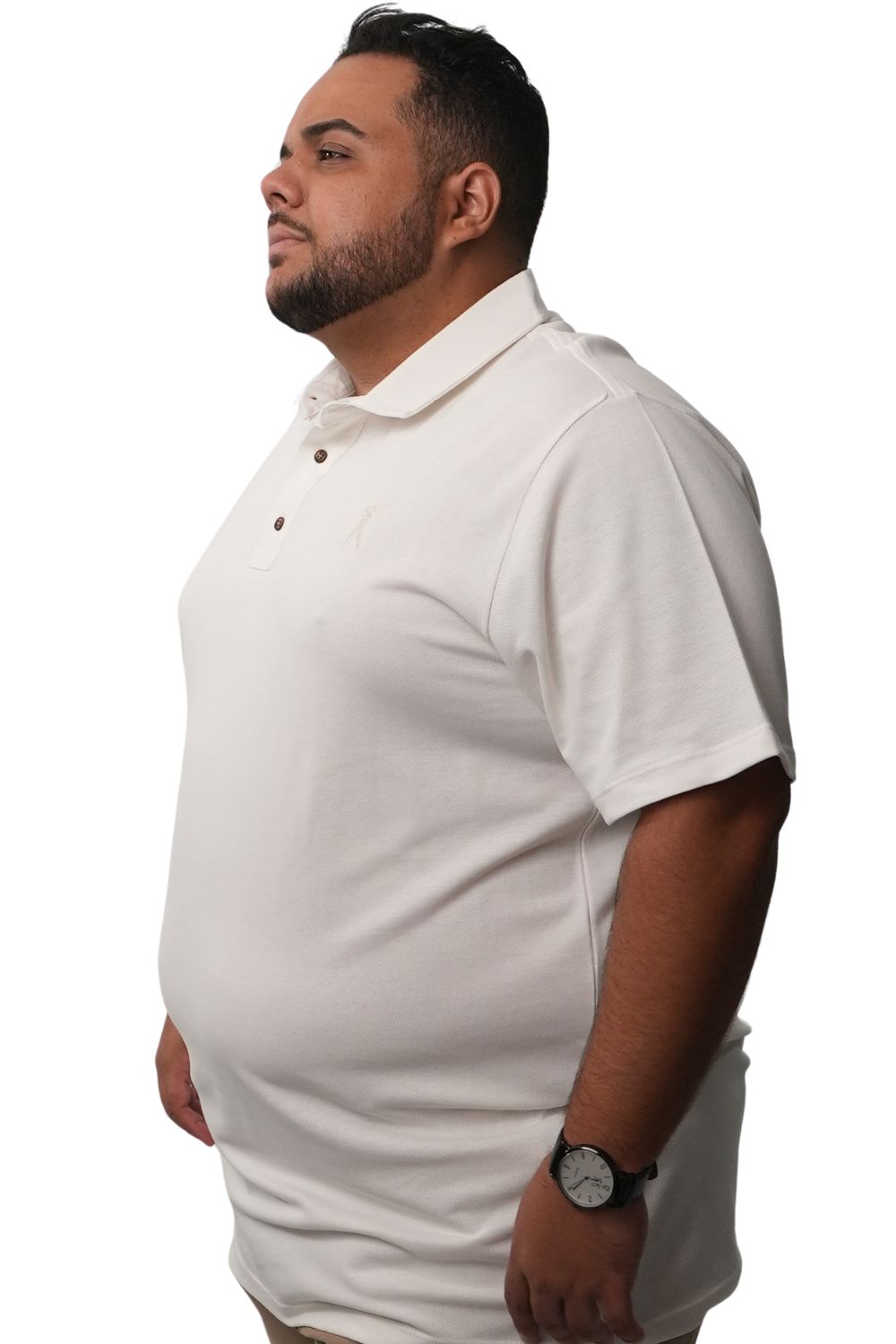 Camisa Polo Colarinho Lisa Plus Size